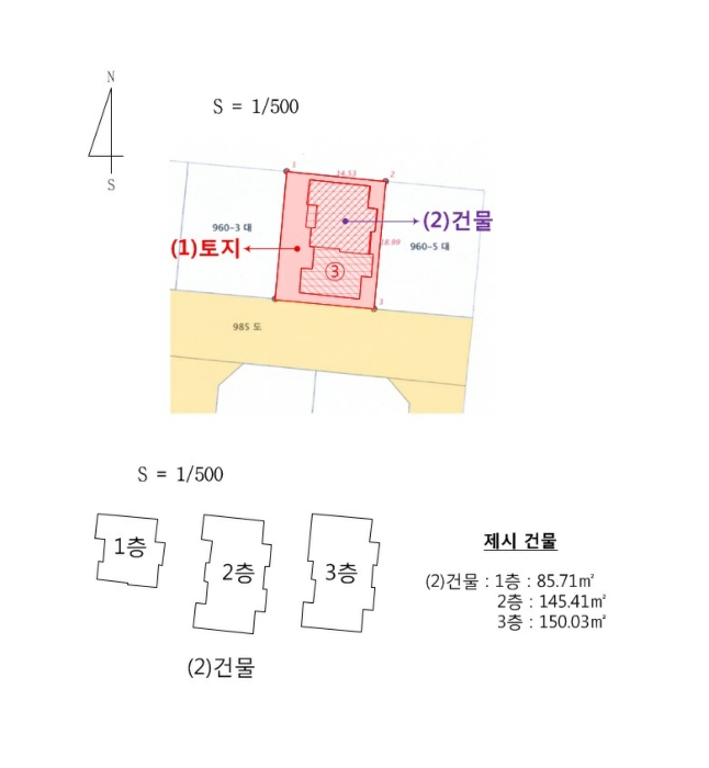 지적 및 건물 개황도