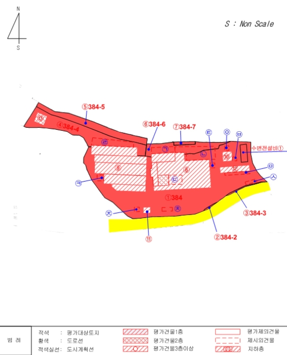 지 적 및 건 물 개 황 도