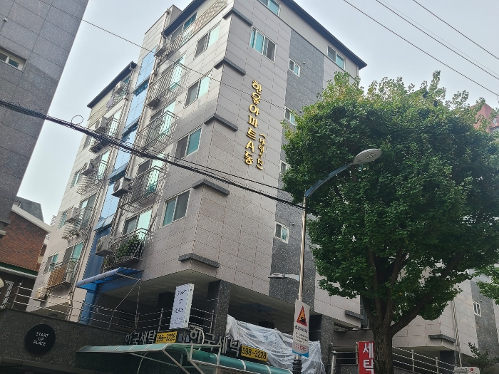 본건 한울아파트 에이동 전경