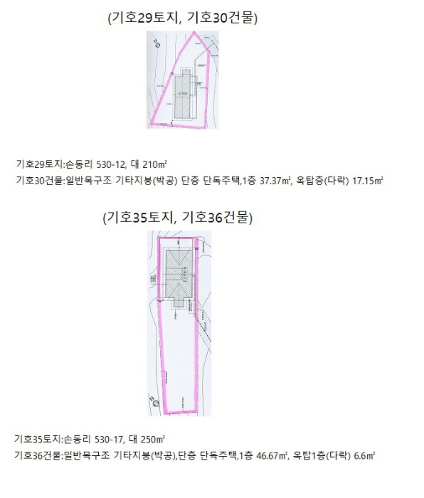 지적및건물개황도(기호29,30,35,36)