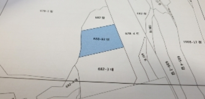 남원 인월 서무 688-92 지적도면 사진