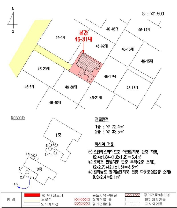 지적 및 건물개황도