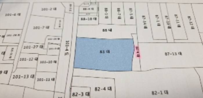 남원 쌍교 83,83-4 지적도면 사진