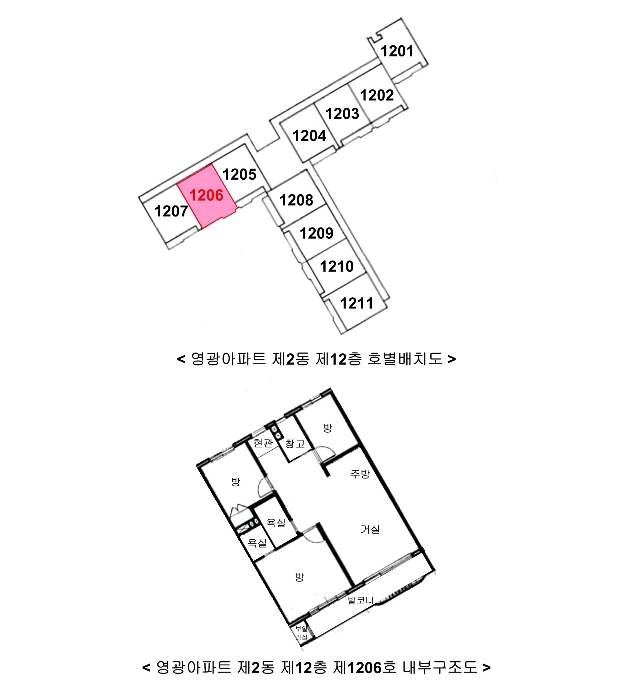 호별배치도 및 내부구조도