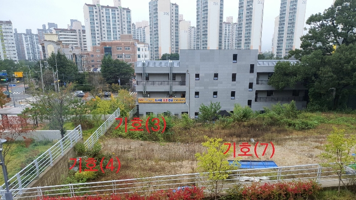 본건 기호(3,4,7) 및 주변(양주한국병원쪽에서 촬영)