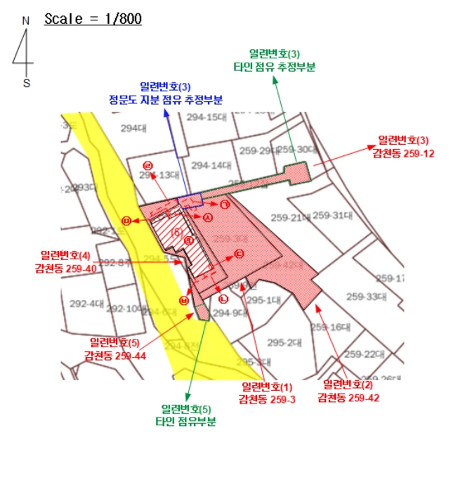 지 적 및 건 물 개 황 도