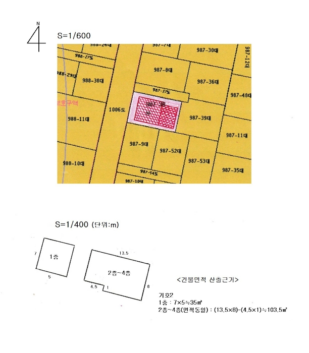 지적 및 건물개황도