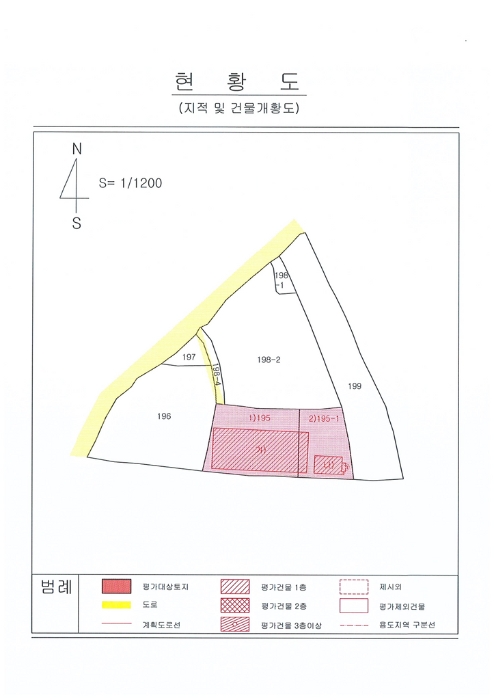 지적 및 건물개황도