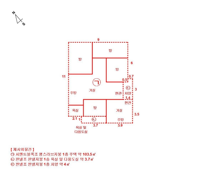 건 물 개 황 도