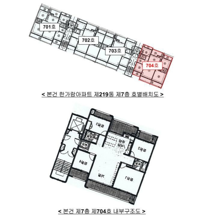 호별배치도 및 내부구조도