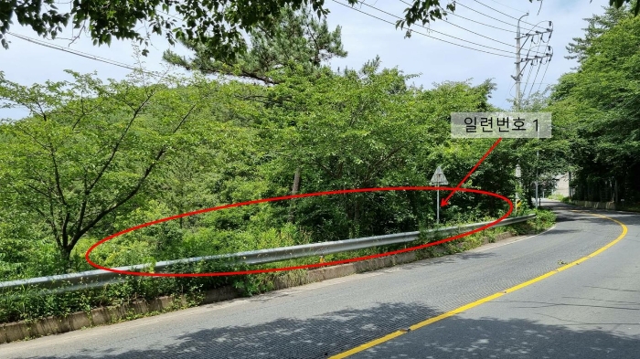 일련번호 3 토지 남서측 → 북동측 전경