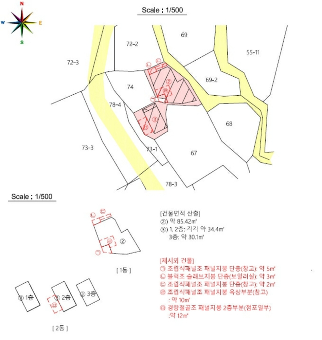 지 적 및 건 물 개 황 도