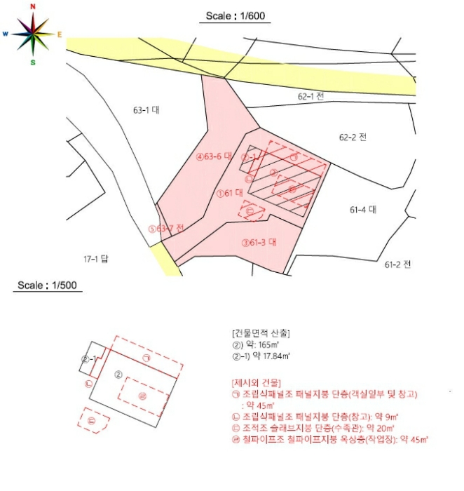 지 적 및 건 물 개 황 도