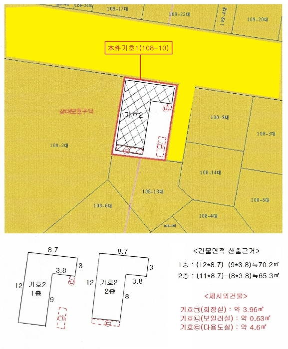 지적 및 건물개황도