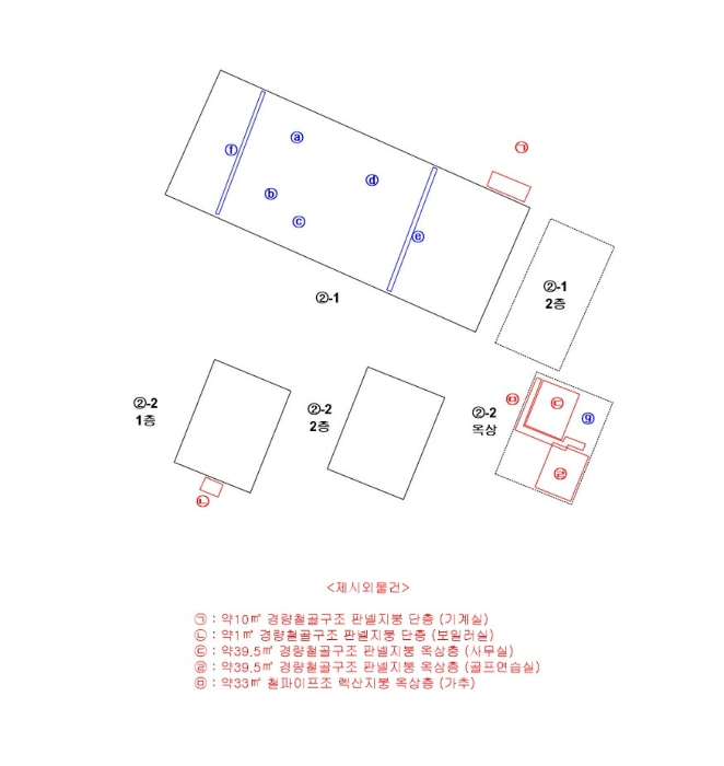 건물개황도 및 기계기구배치도