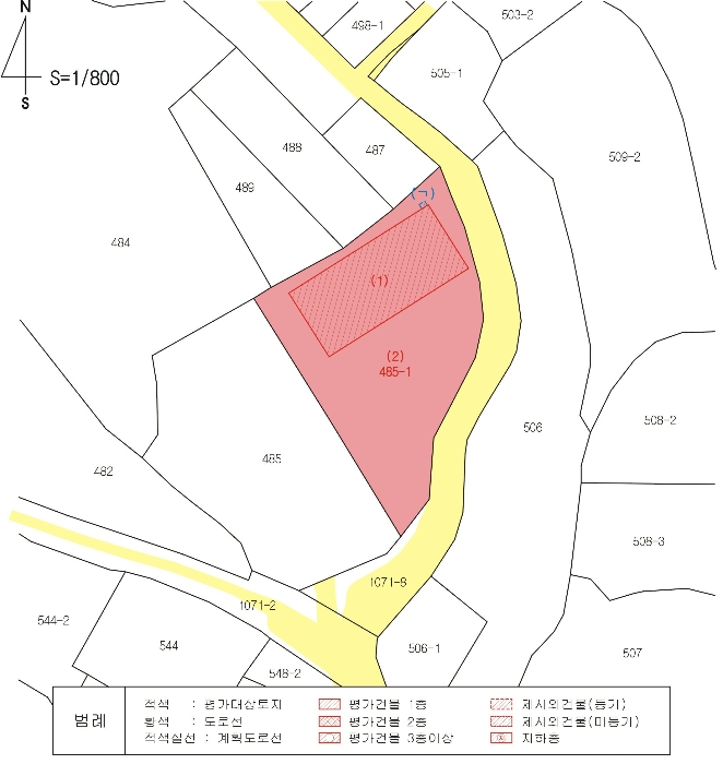 지 적  및  건 물 개 황 도