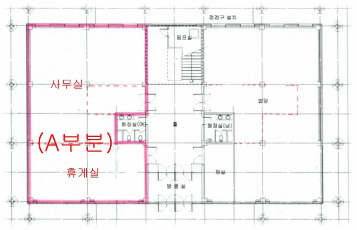 소재지2.(산록남로 513-62) 제시건물 1층 도면