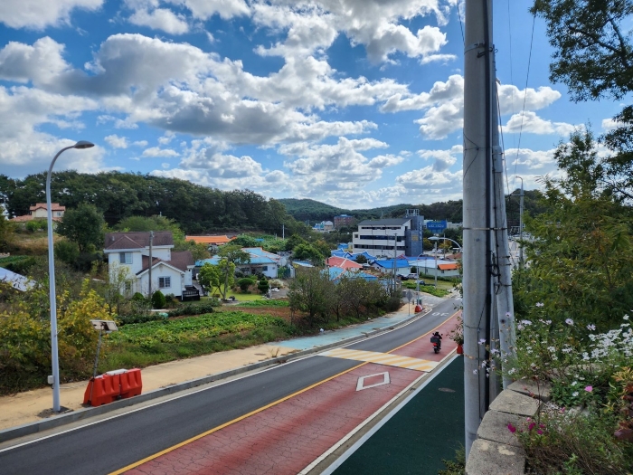 본건 동측 도로 및 주변 전경