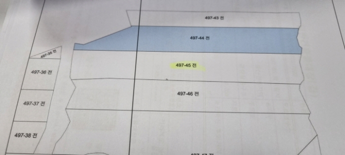 장수 계북 원촌 525-44,-47,497-43,-44-45 지적도면 사진