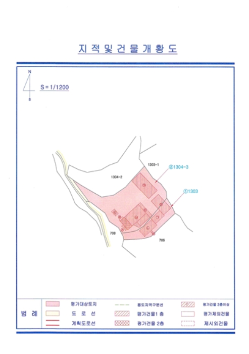 지 적 및 건 물 개 황 도