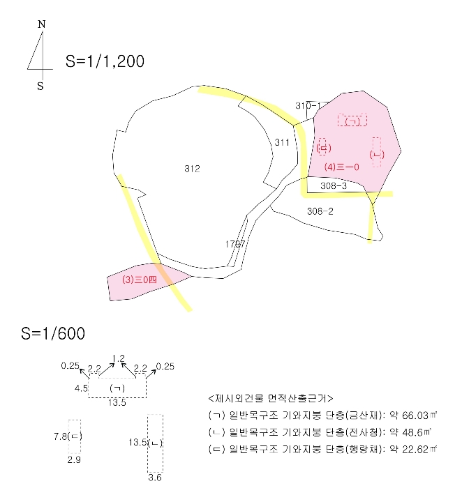 지적 및 건물개황도