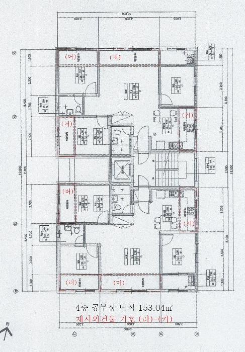 건 물 개 황 도(4층 및 제시외건물(러)-(커))