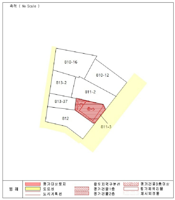 지적 및 건물 개황도