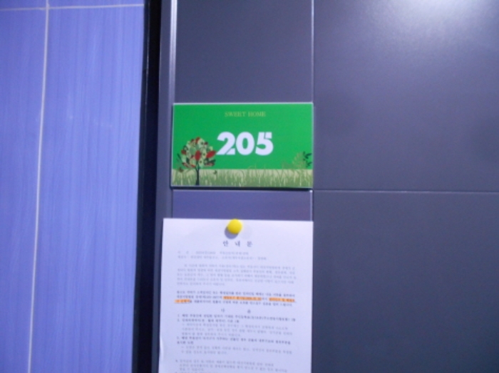 205호 안내문 부착
