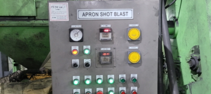 공장저당기계기구 1. APRON SHOT BLAST M/C 1식 (경매목적물 옆 보병1길 31-15 공장내 소재)