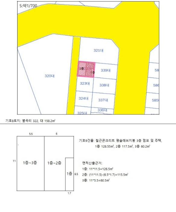 지적및건물개황도(기호8,9)