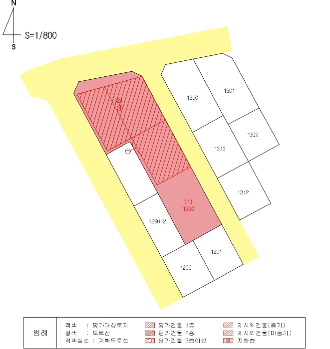 지 적 및 건 물 개 황 도