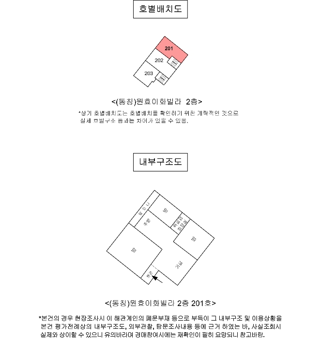 호별배치도 및 내부구조도