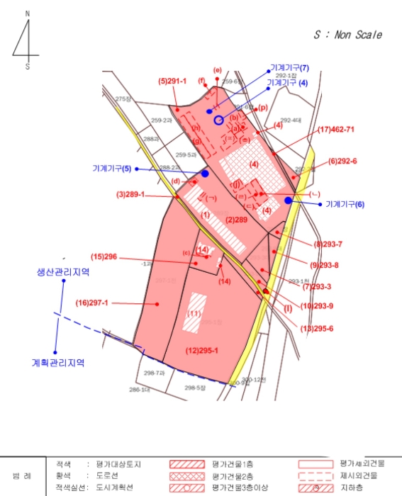 지 적 및 건 물 개 황 도