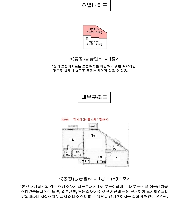 호별배치도 및 내부구조도