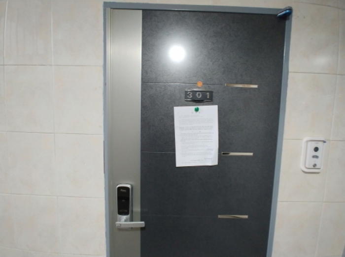 301호 안내문 부착