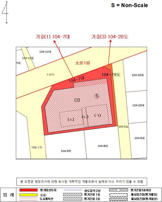 지 적 및 건 물 개 황 도