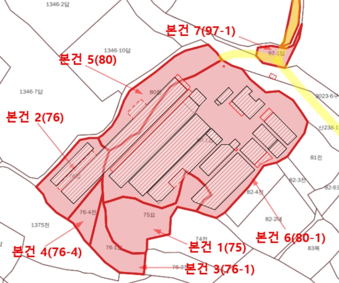 지적 및 건물개황도