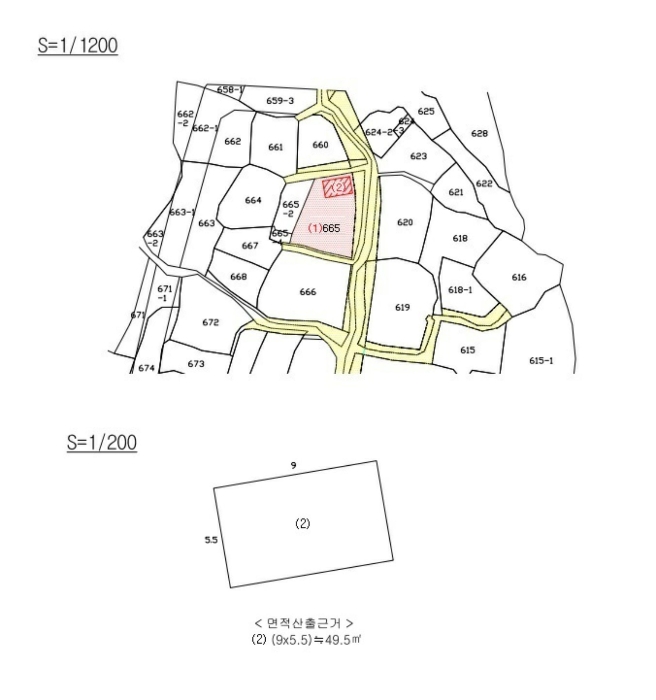 지 적 및 건 물 개 황 도