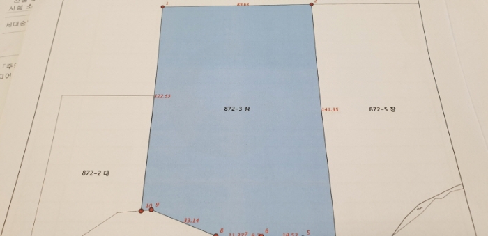 남원 노암 872-3 지적도면 사진