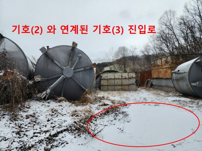 [기호(2)와 연계된 기호(3) 진입로]