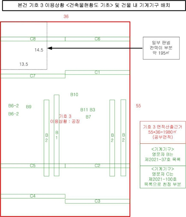 건 물 개 황 도(기계기구 배치 포함)