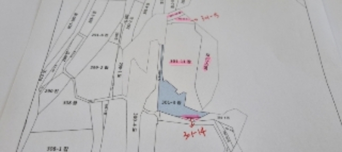 남원 노암 301-3,301-11 ~ 301-15 지적도면 사진