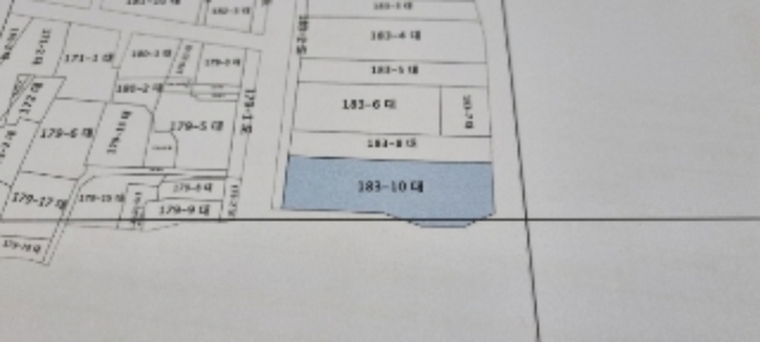 남원 하정 183-10 지적도면 사진