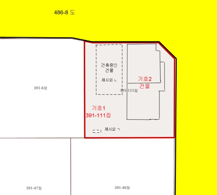 지 적 및 건 물 개 황 도