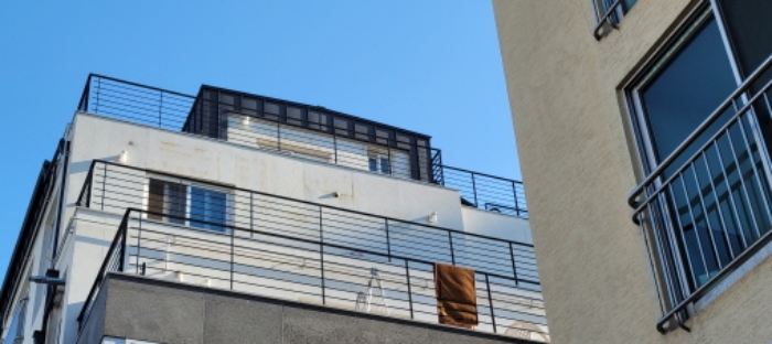 건물 옥상 지상