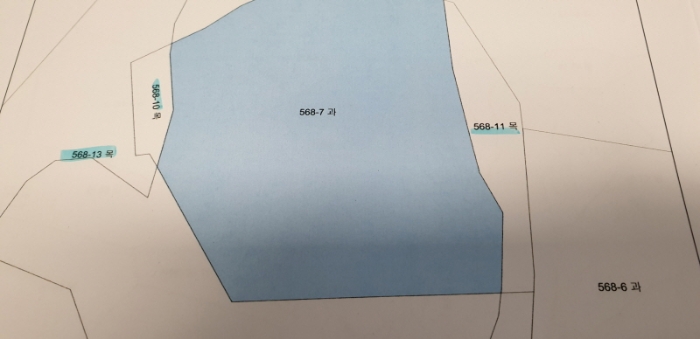 장수 번암 교동 568-7,-8.-9,-10,-11,-13,-14 지적도 사진