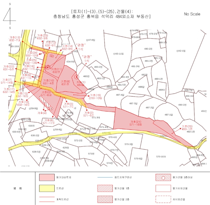 지적개황도 및 건물개황도