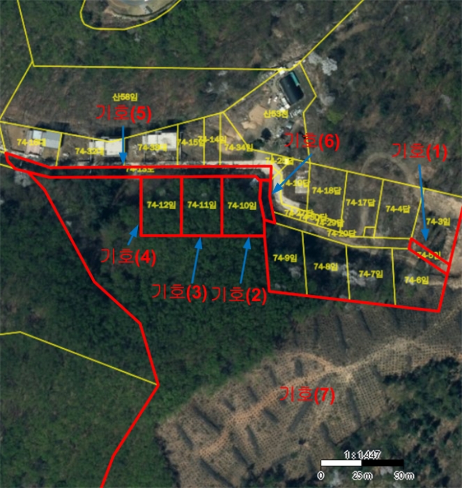 항 공 지 적 도 (기호(1)-(6))