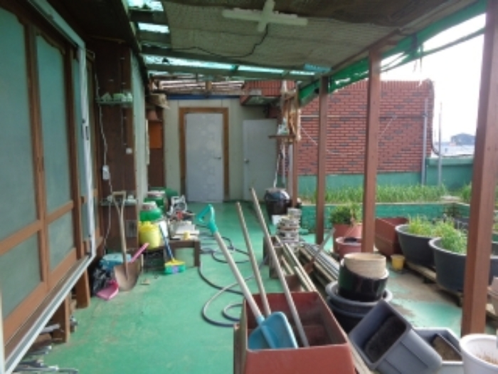 옥상에 있는 옥