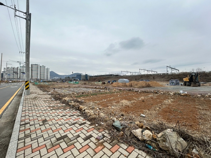 환지계획예정지 지정도상 본건 전경